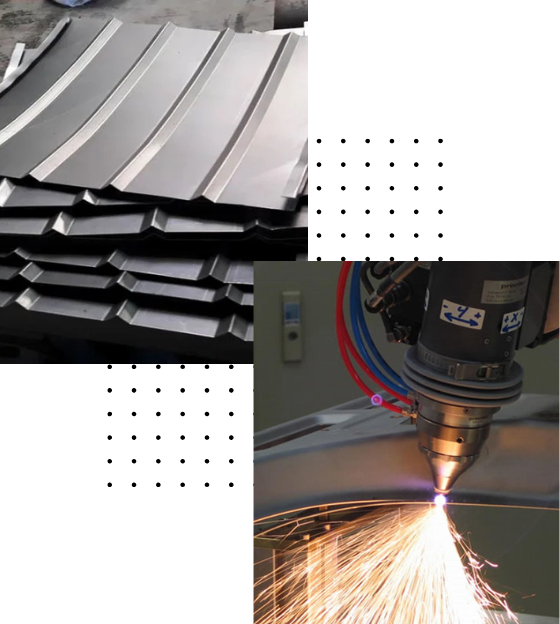 foto laser cortando metal